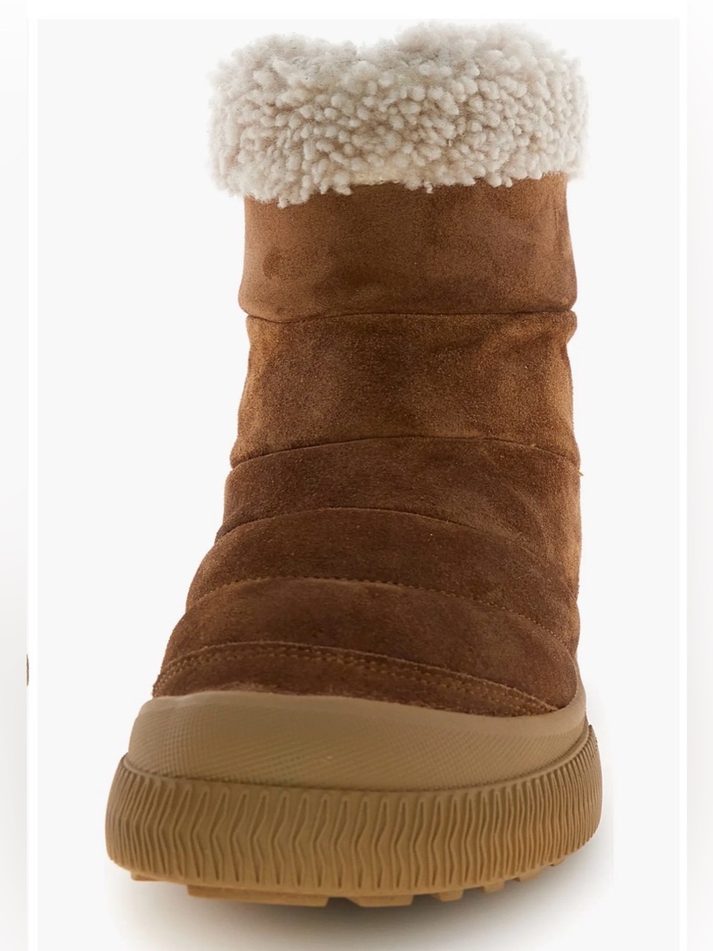 NWT VOILE BLANCHE Pan Genuine Shearling Lined Bootie in Brown - Picture 5 of 16